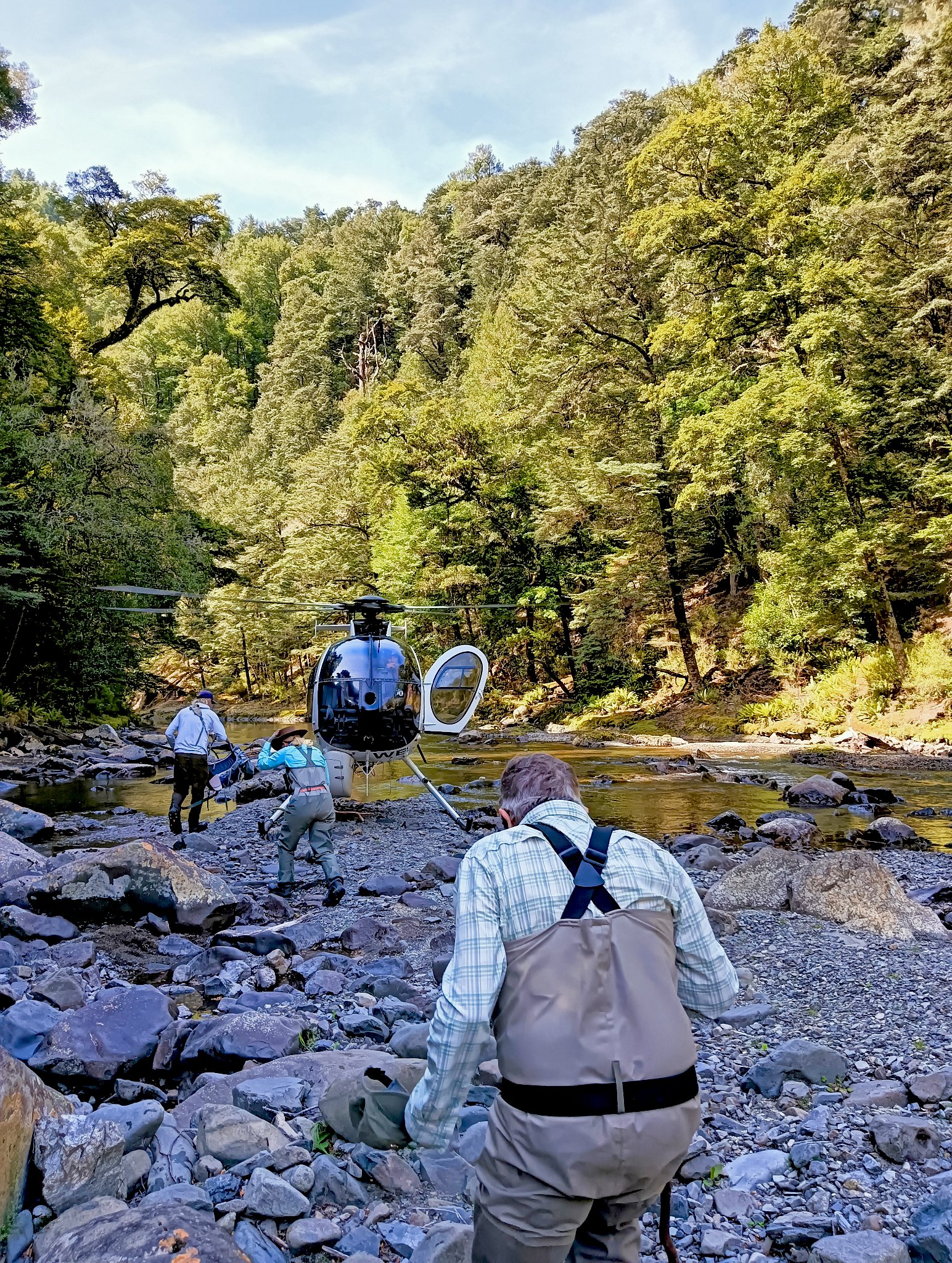 helicopter fishing in poronui